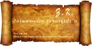Zelmanovics Krisztián névjegykártya